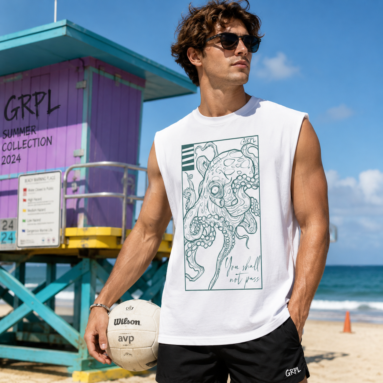 Oktupus Sleeveless Oversized Tee