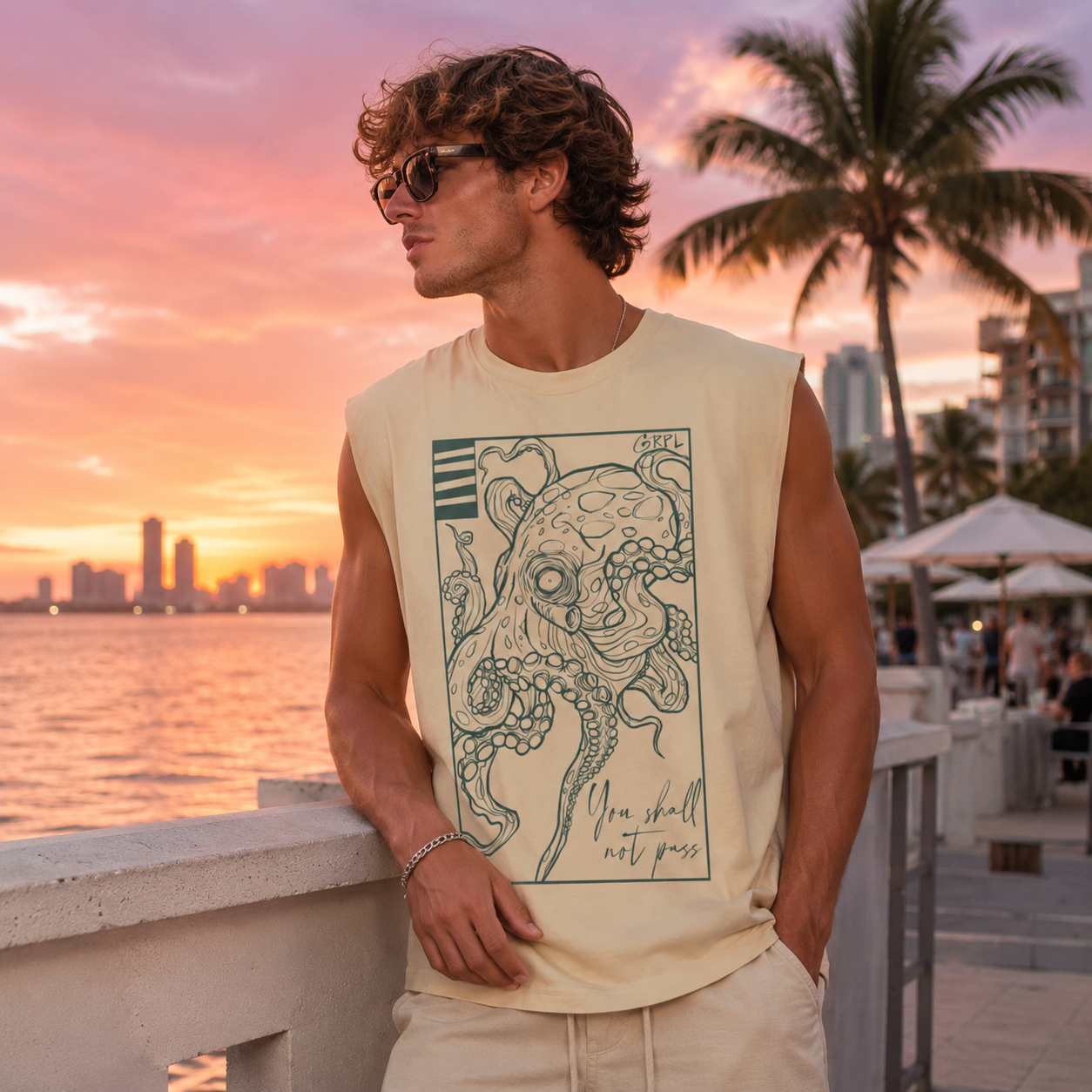 Oktupus Sleeveless Oversized Tee