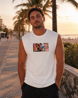 Orange Art Sleeveless Tee