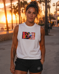 Orange Art Sleeveless Tee