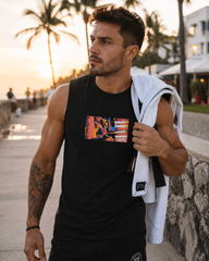 Orange Art Sleeveless Tee