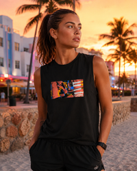 Orange Art Sleeveless Tee