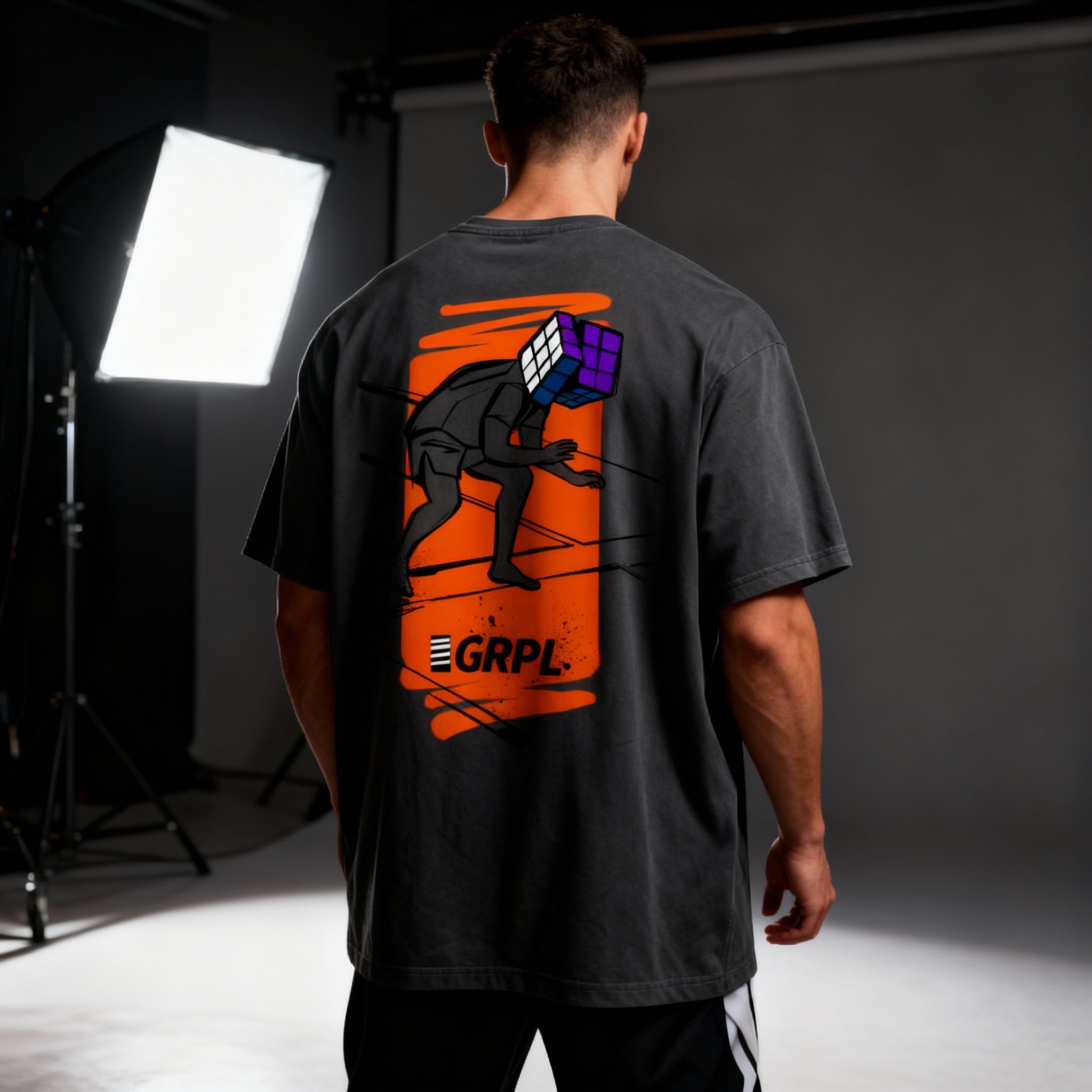 GRPL Oversized T-Shirt – “Puzzle Mind” - GRPL-Brand