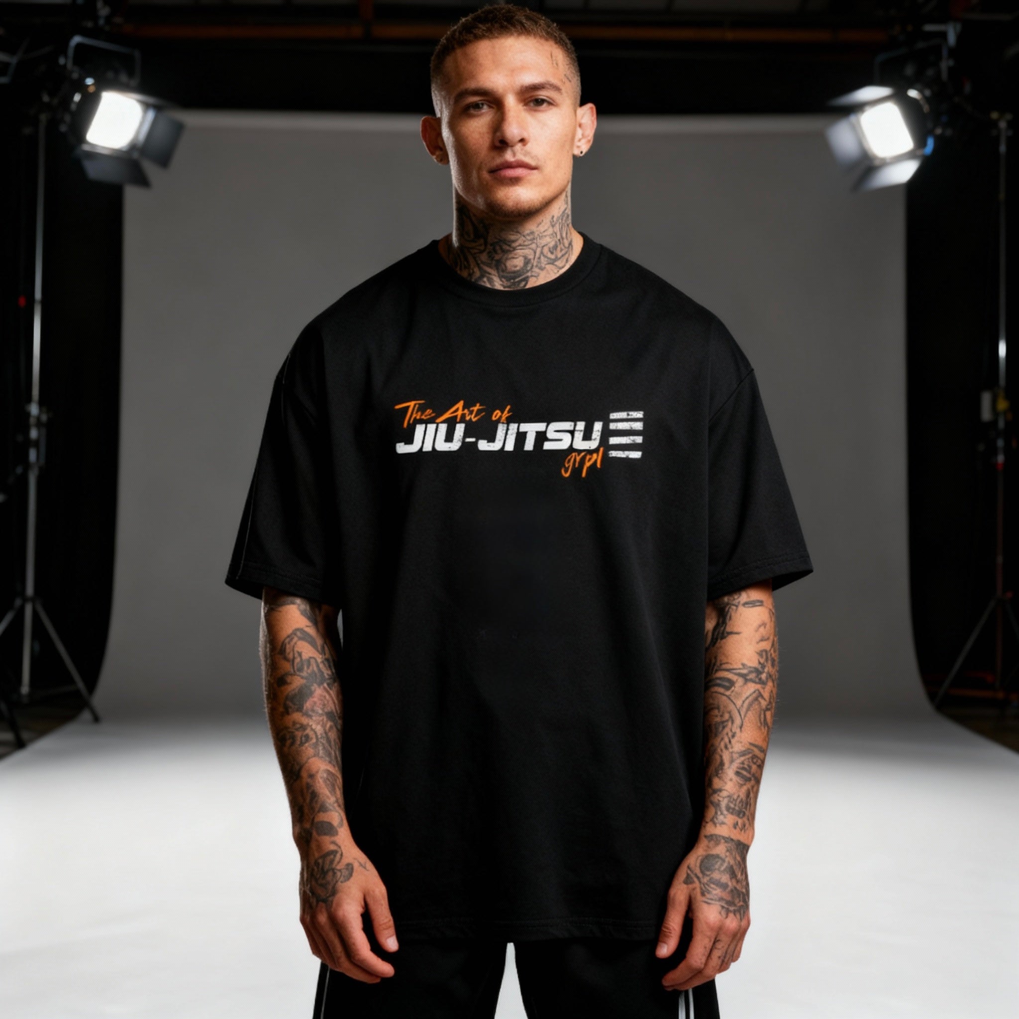 The Art of Jiu-Jitsu” Oversized Shirt Orange