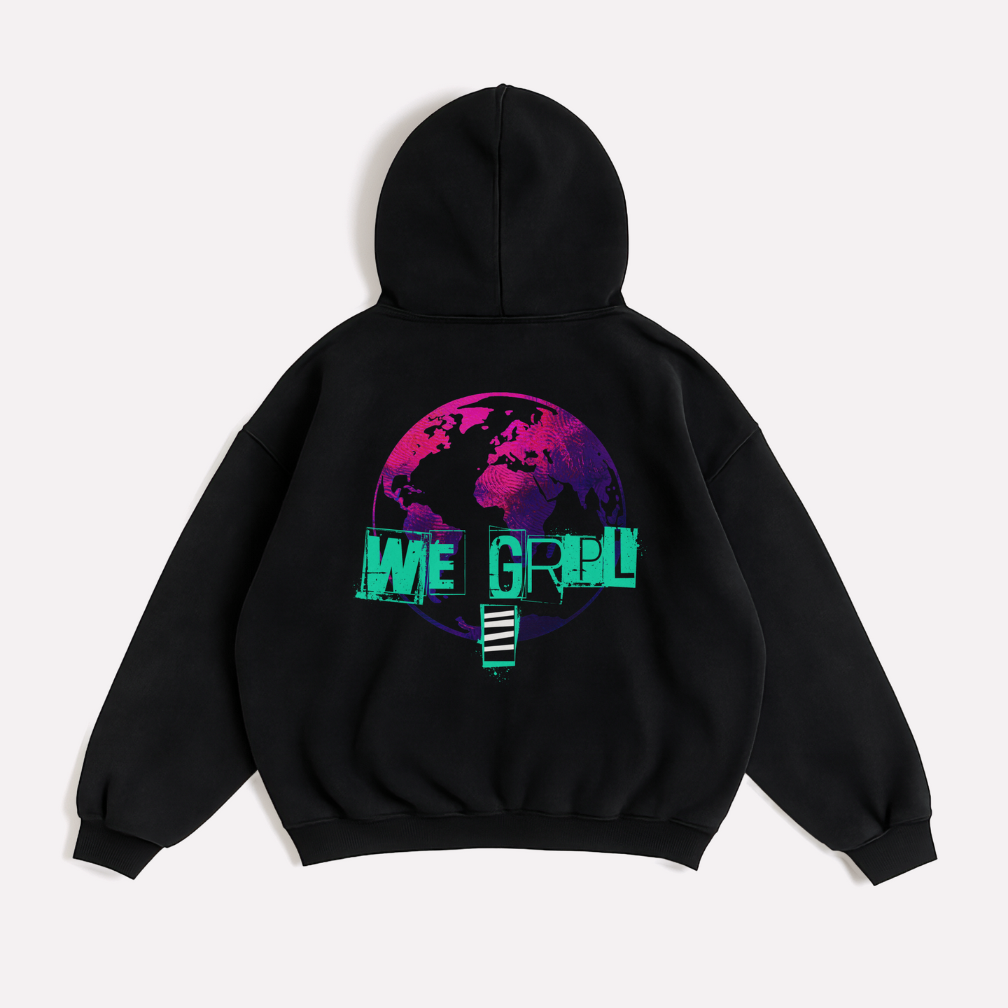 "WE GRAPPLE" Oversized Zipper Hoodie - GRPL-Brand