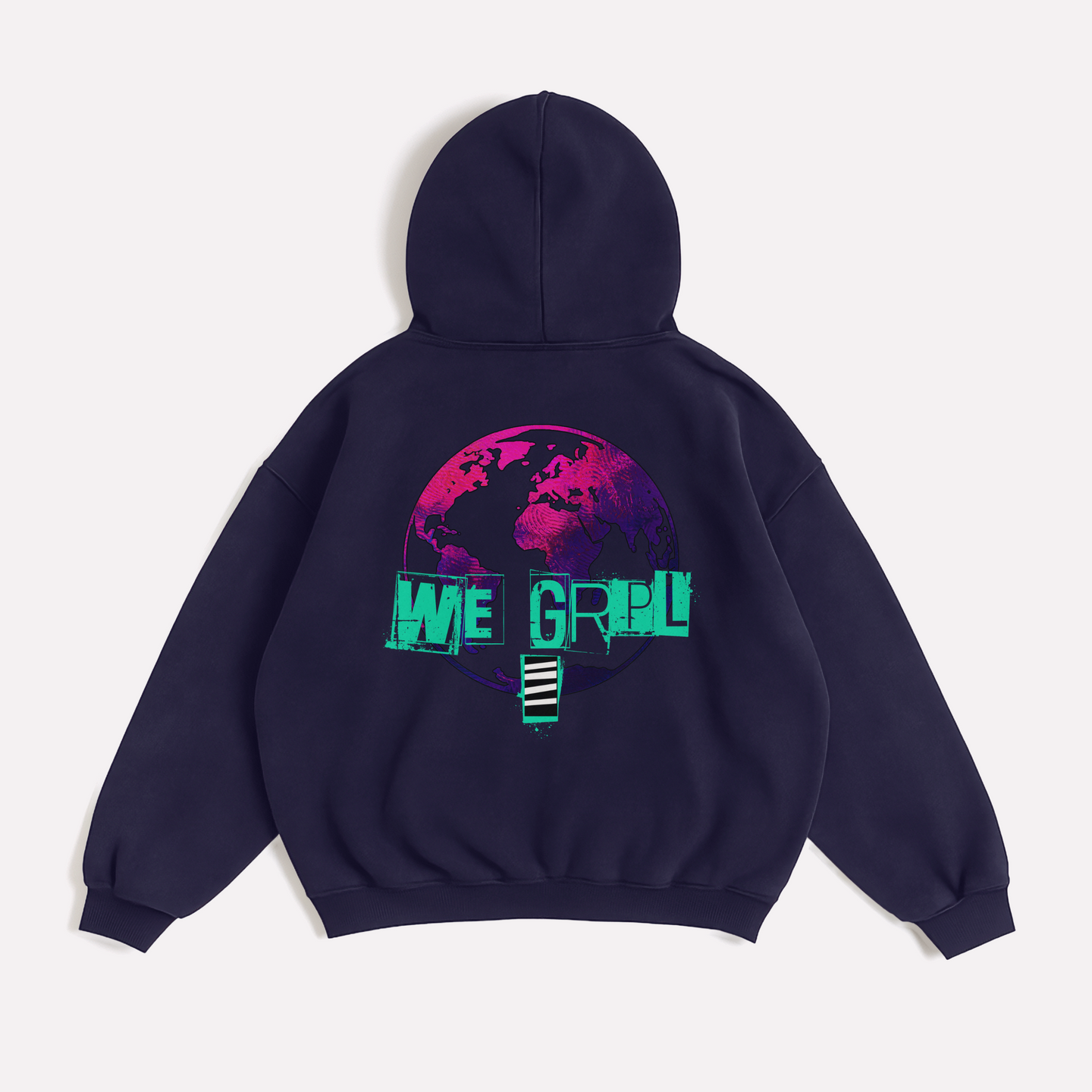 "WE GRAPPLE" Oversized Zipper Hoodie - GRPL-Brand