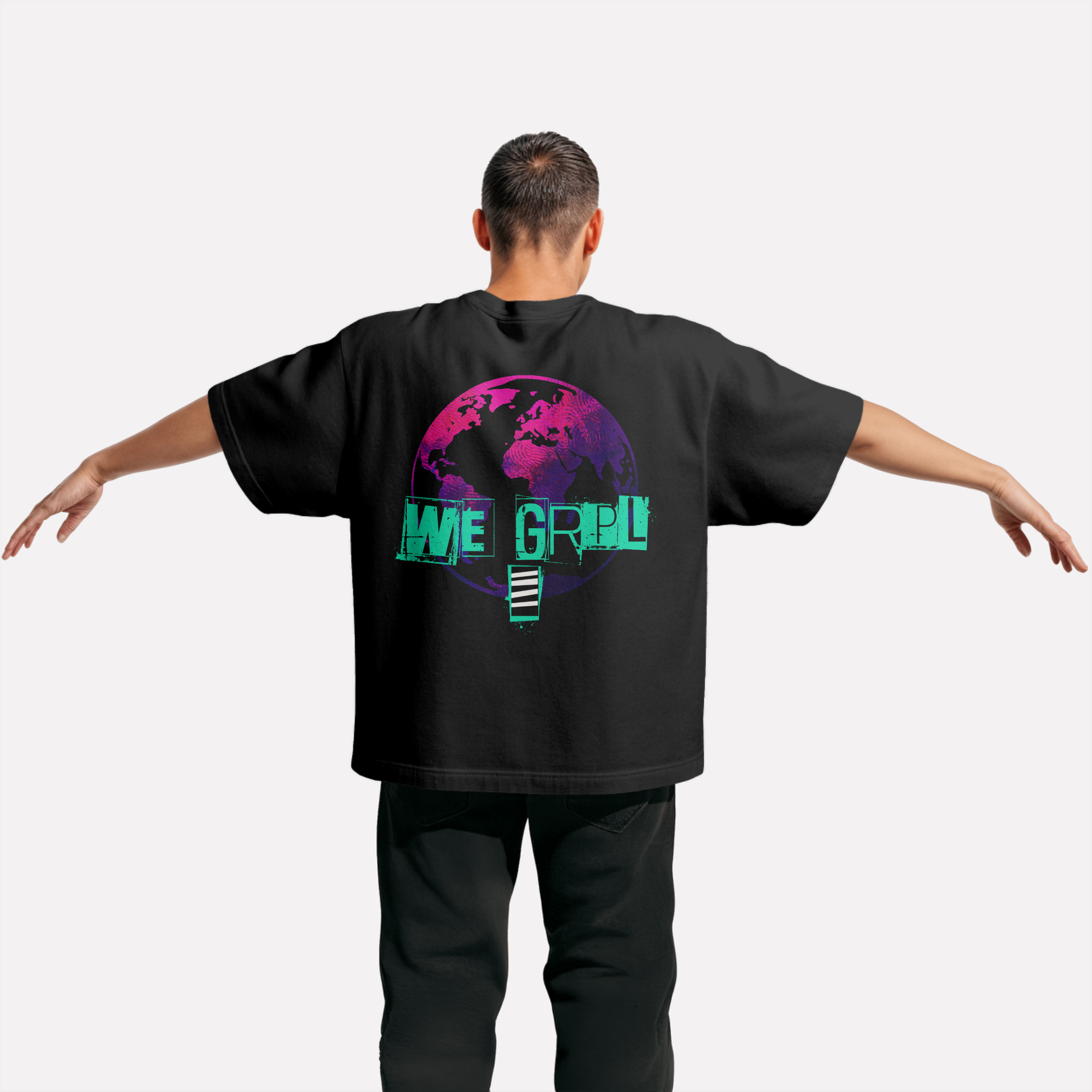"WE GRAPPLE" Oversized Shirt
