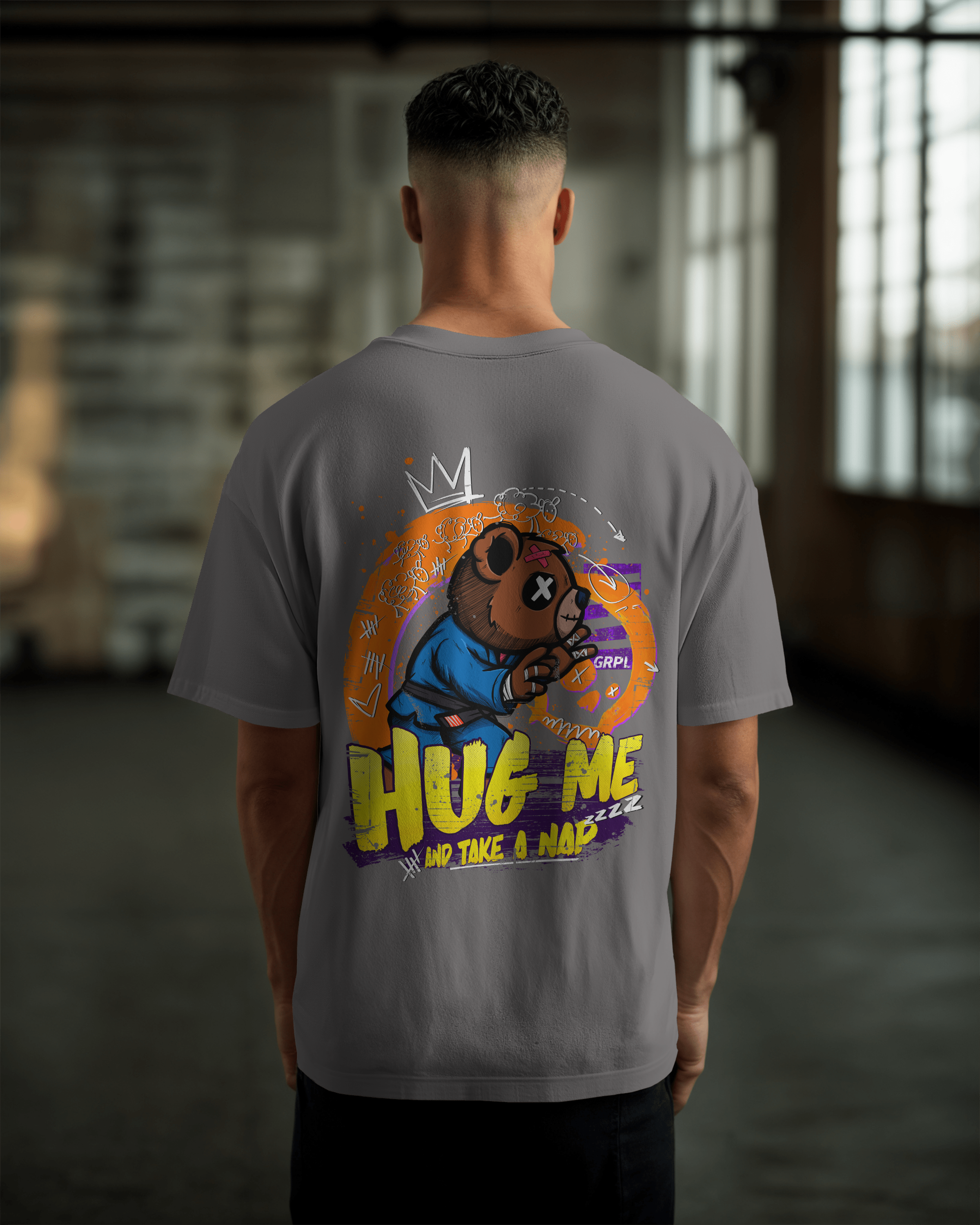 "HUG ME" Oversized Shirt