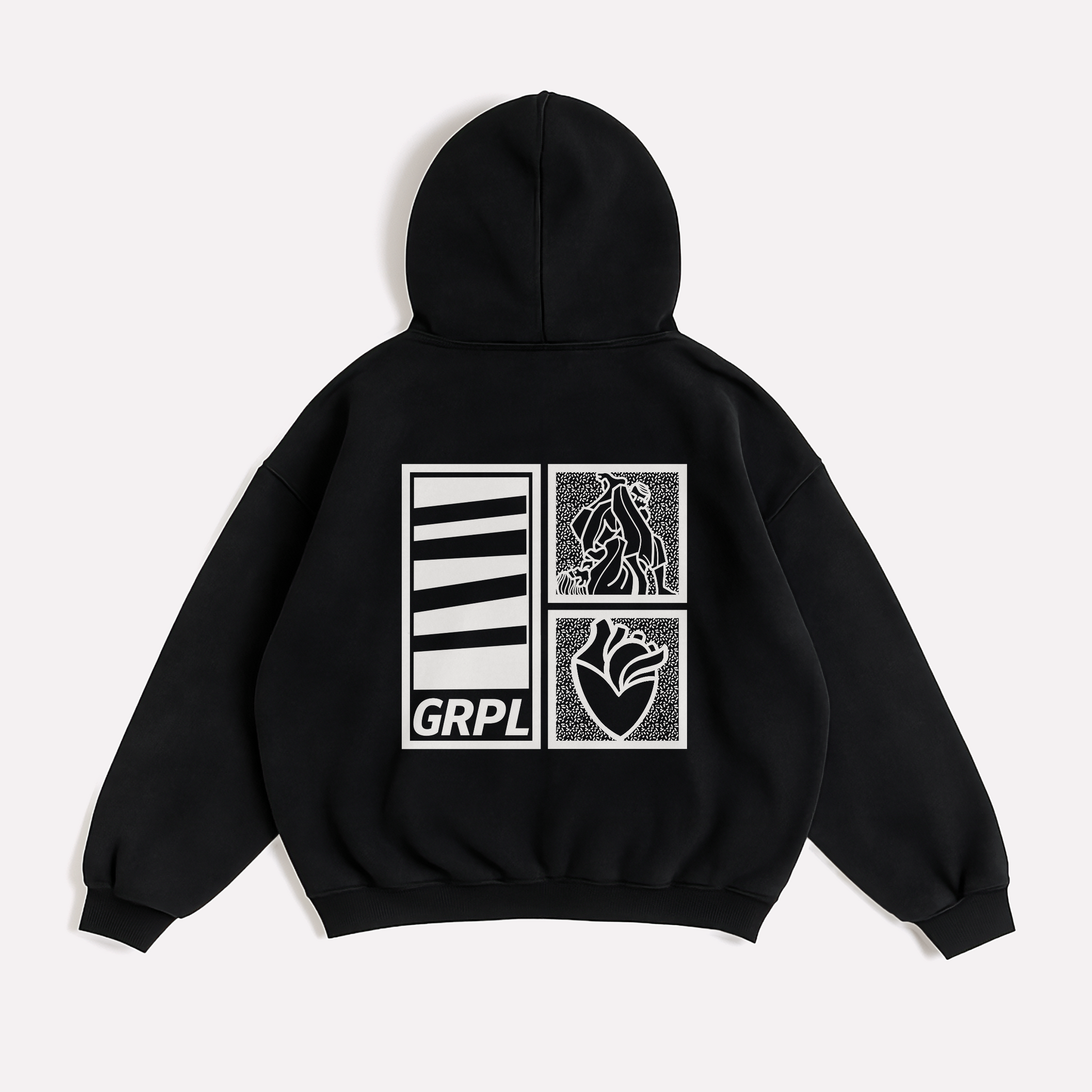 "ART" Oversized Zipper Hoodie - GRPL-Brand