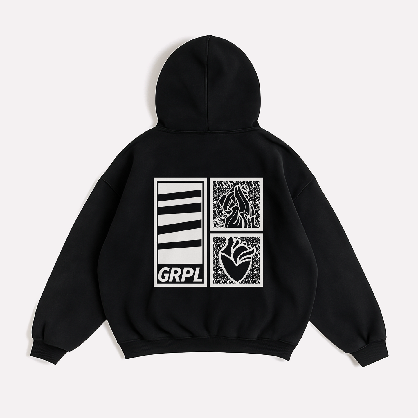 "ART" Oversized Zipper Hoodie - GRPL-Brand