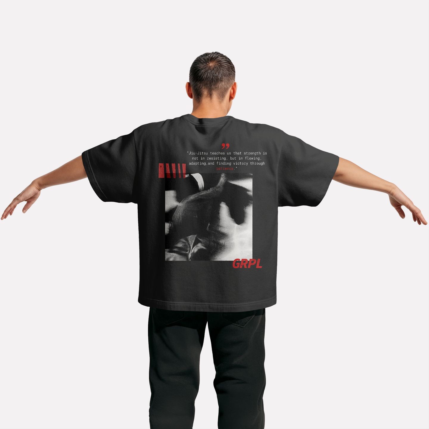 "JiuJitsu Teaches"Oversized Shirt - GRPL-Brand