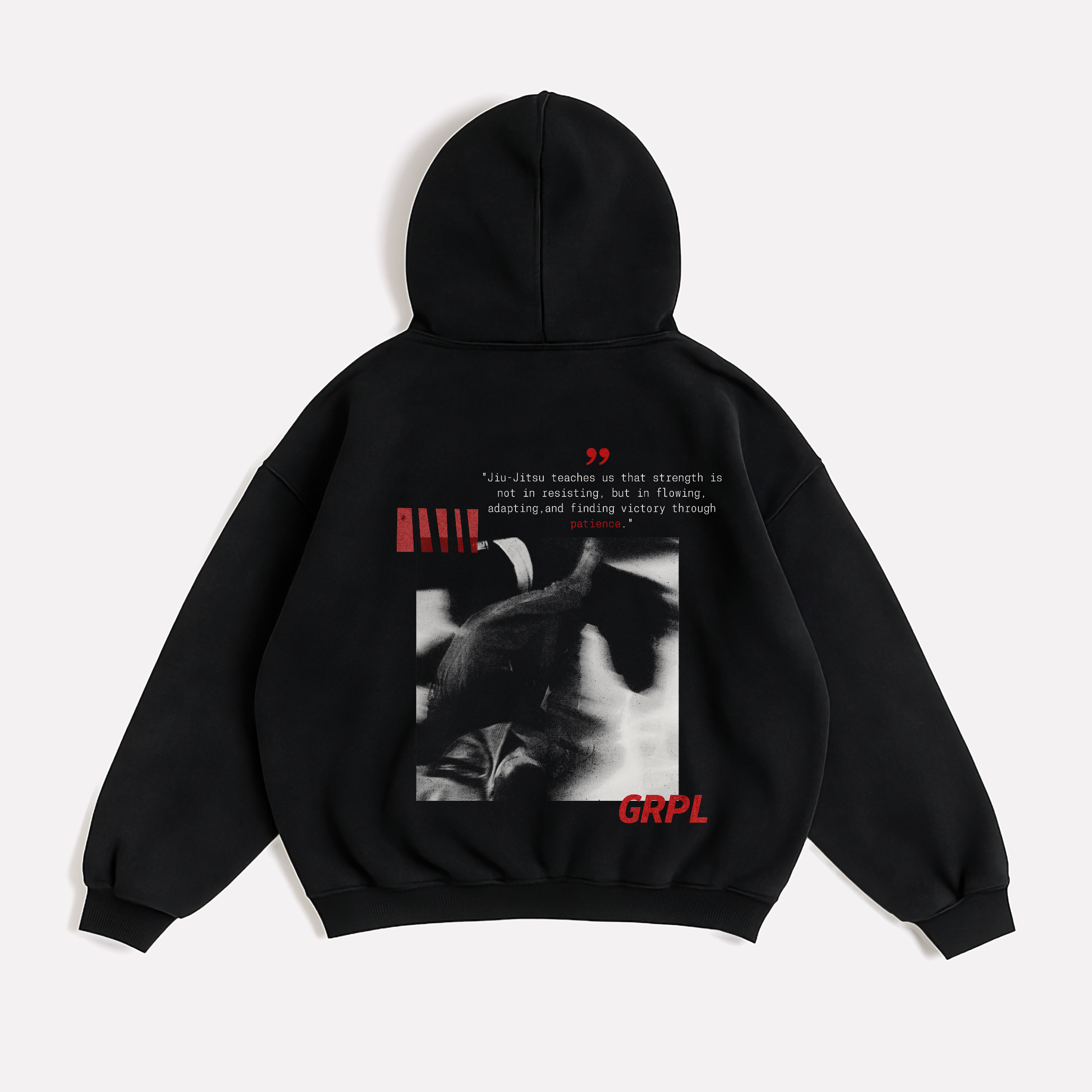 "JiuJitsu teaches"Oversized Hoodie