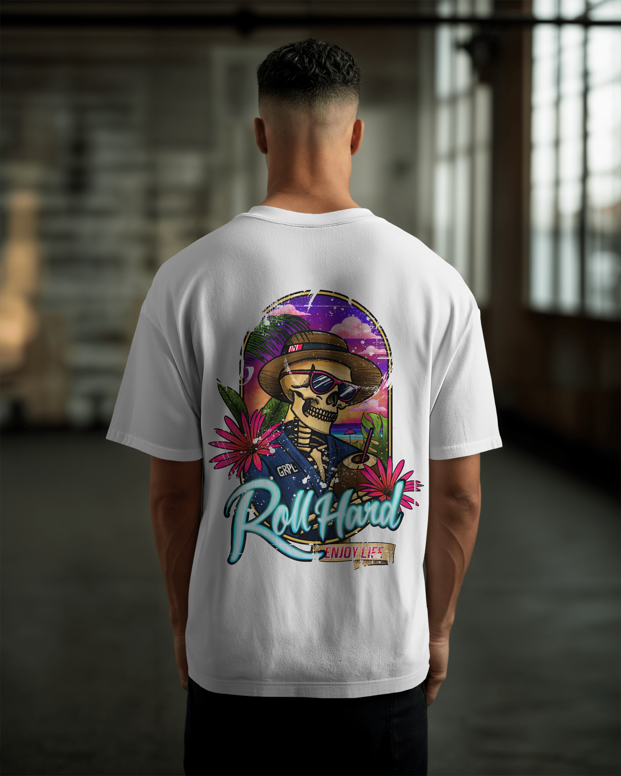 "ROLL HARD" Oversized Shirt - GRPL-Brand
