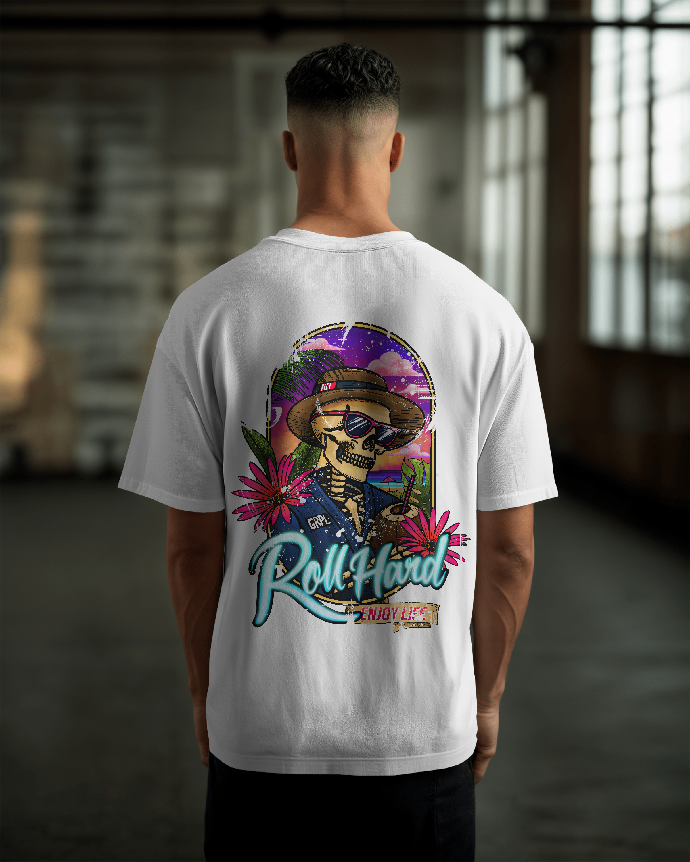 "ROLL HARD" Oversized Shirt