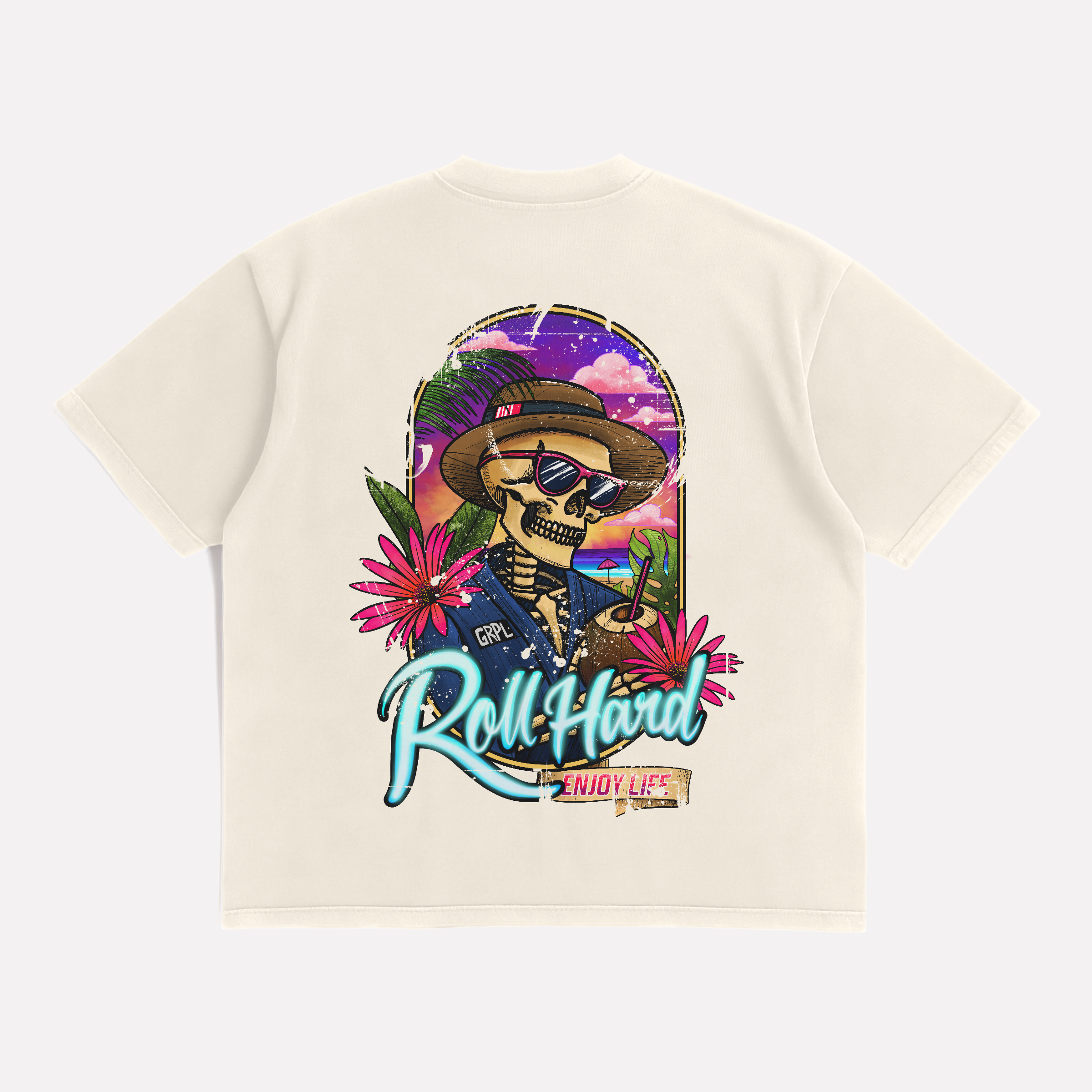 "ROLL HARD" Oversized Shirt
