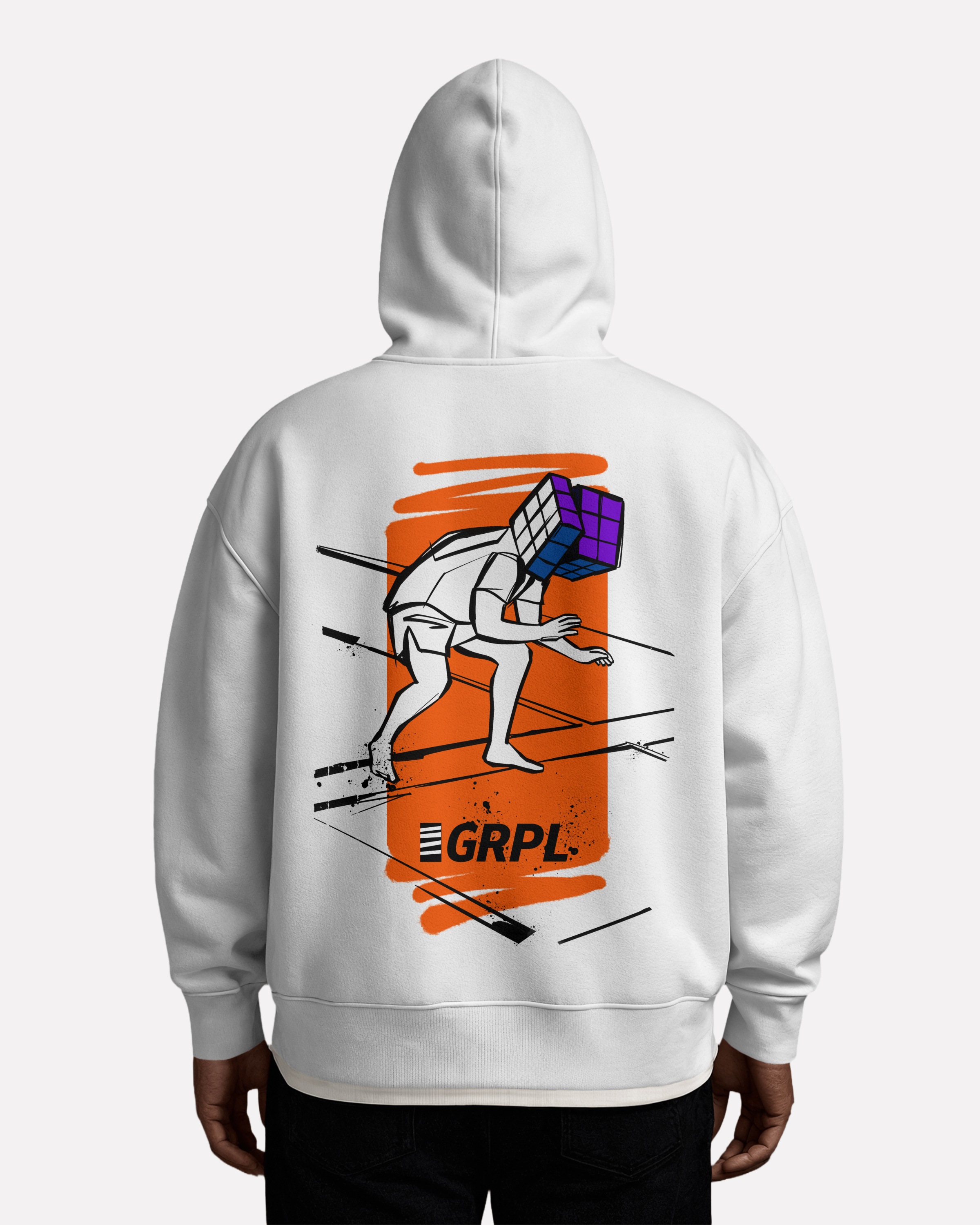 GRPL Heavy Oversized Hoodie – “Puzzle Mind”