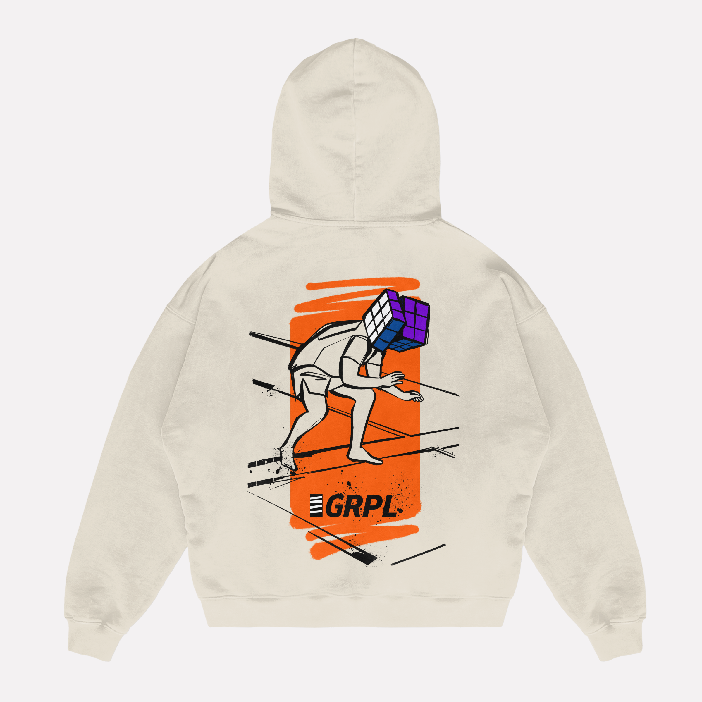 GRPL Heavy Oversized Hoodie – “Puzzle Mind”