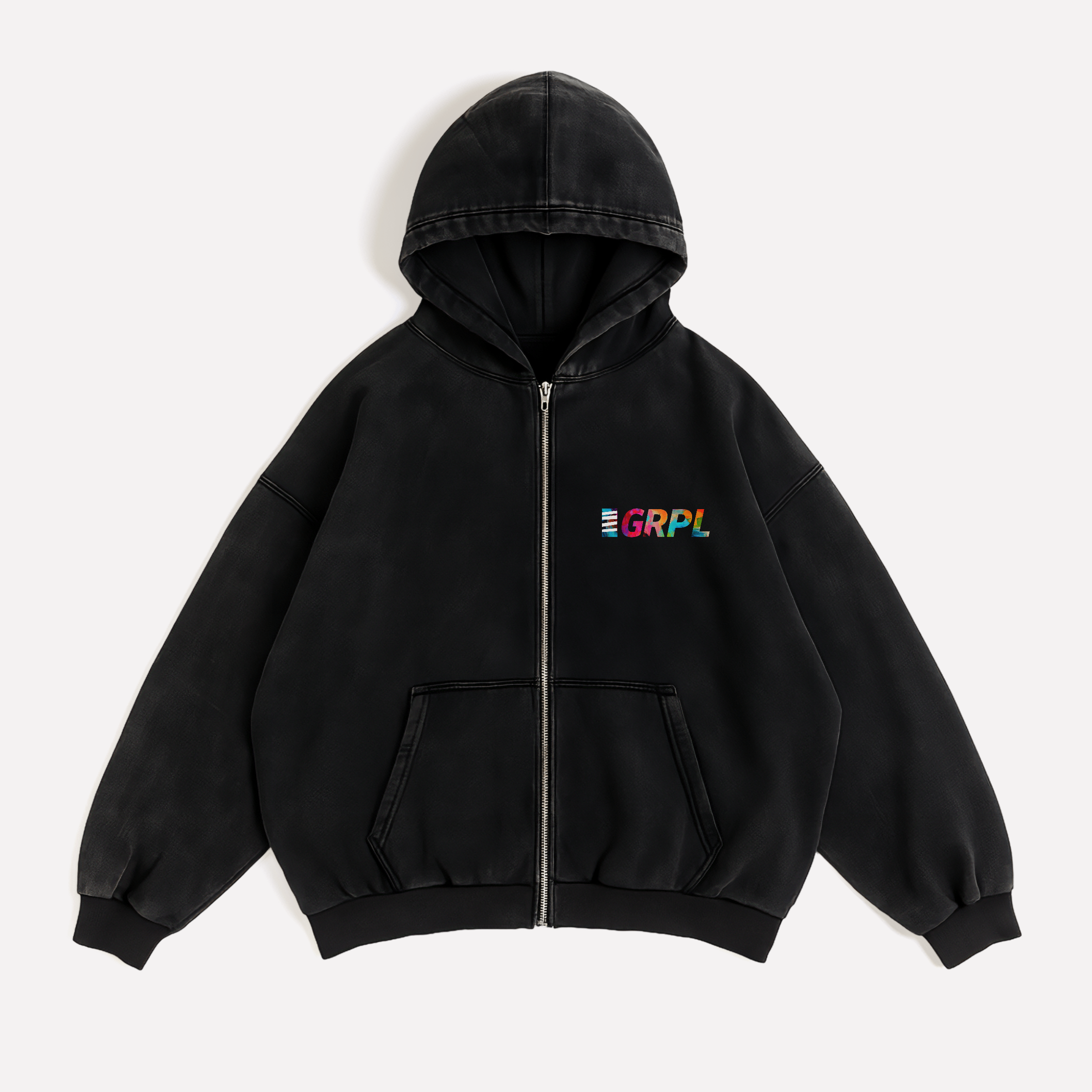 "Paint" Oversized Zipper Hoodie