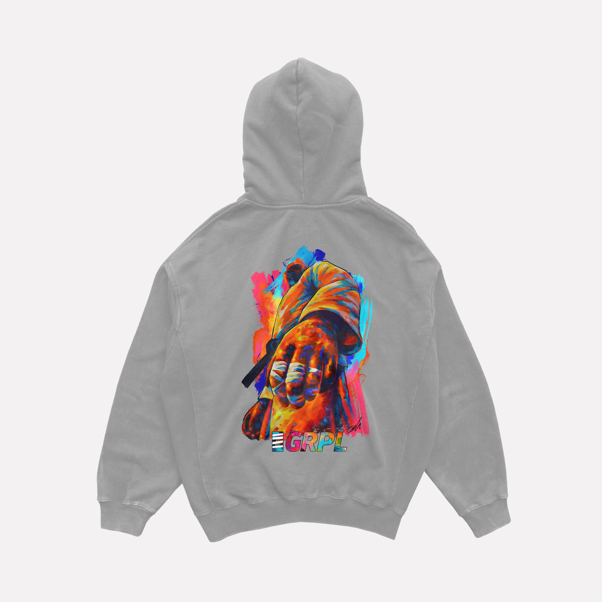 "Paint" Oversized Zipper Hoodie