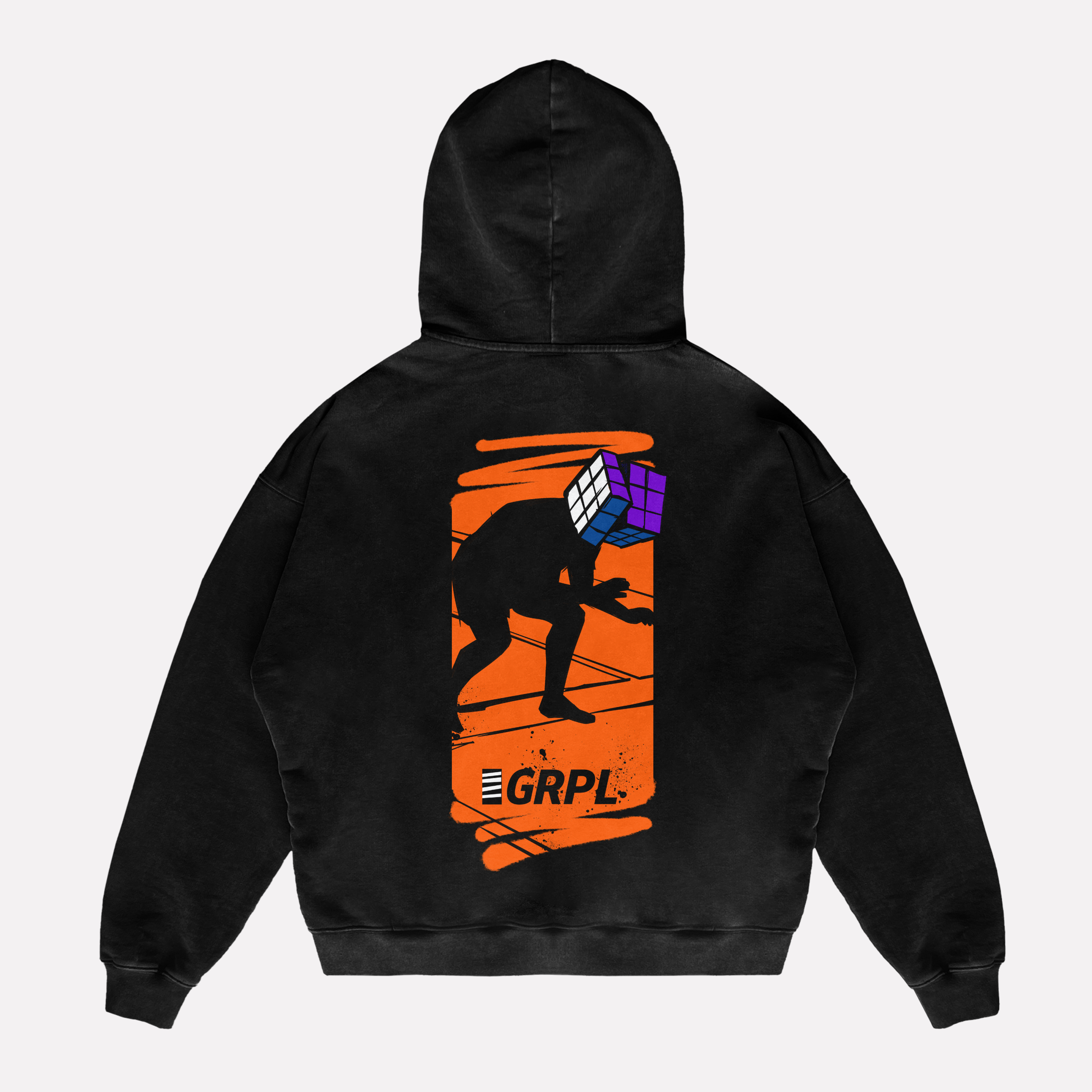 GRPL Heavy Oversized Hoodie – “Puzzle Mind”