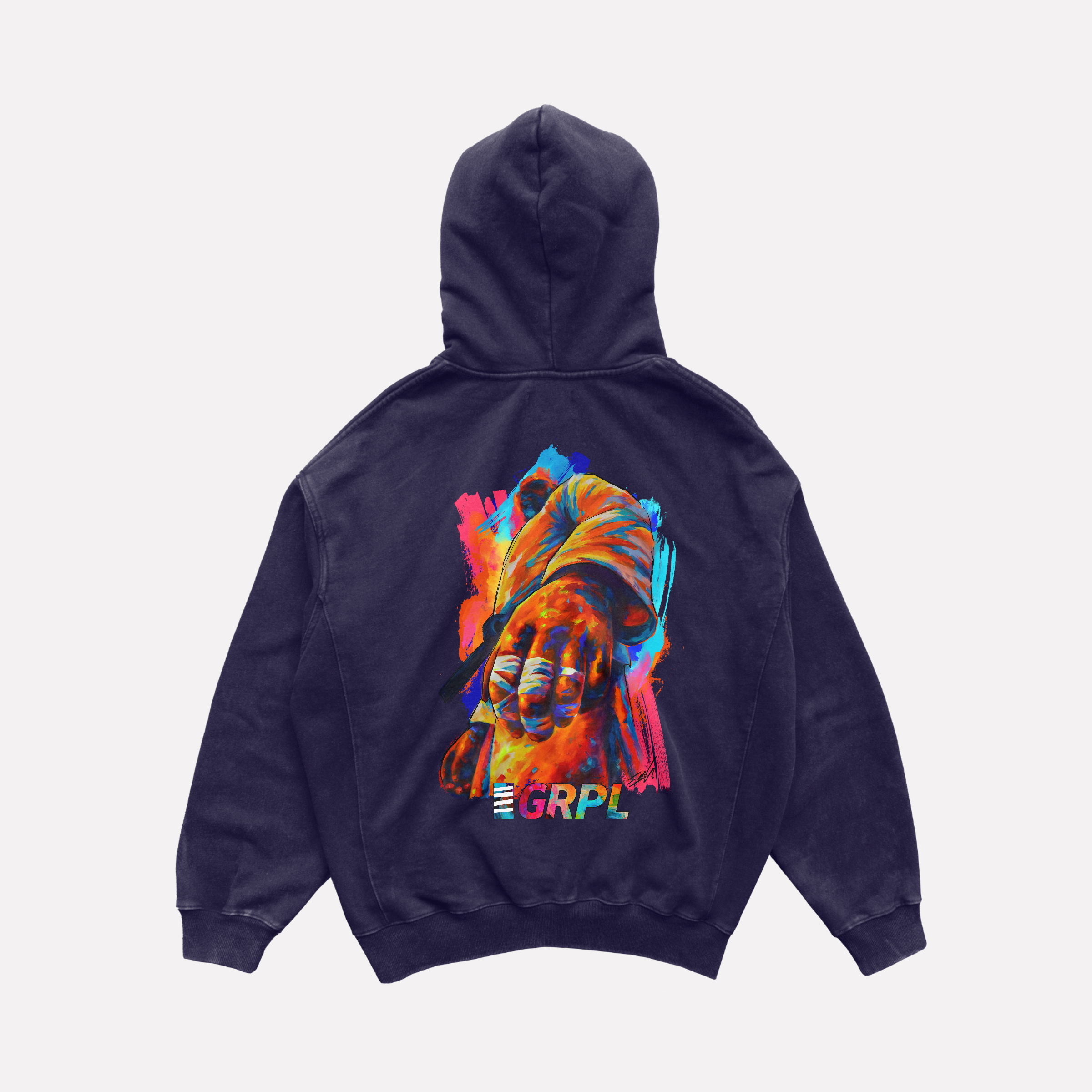 "Paint" Oversized Zipper Hoodie