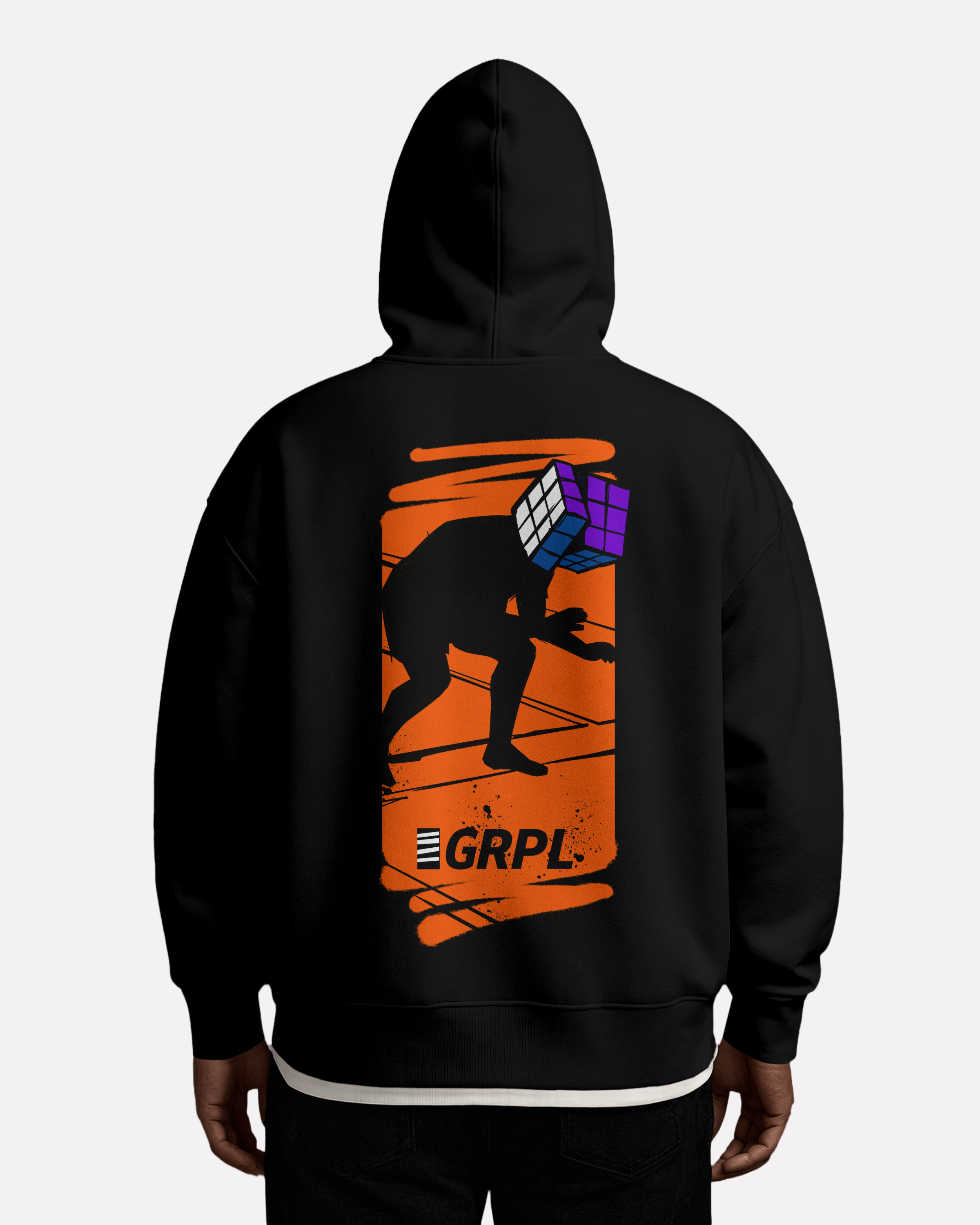GRPL Heavy Oversized Hoodie – “Puzzle Mind”