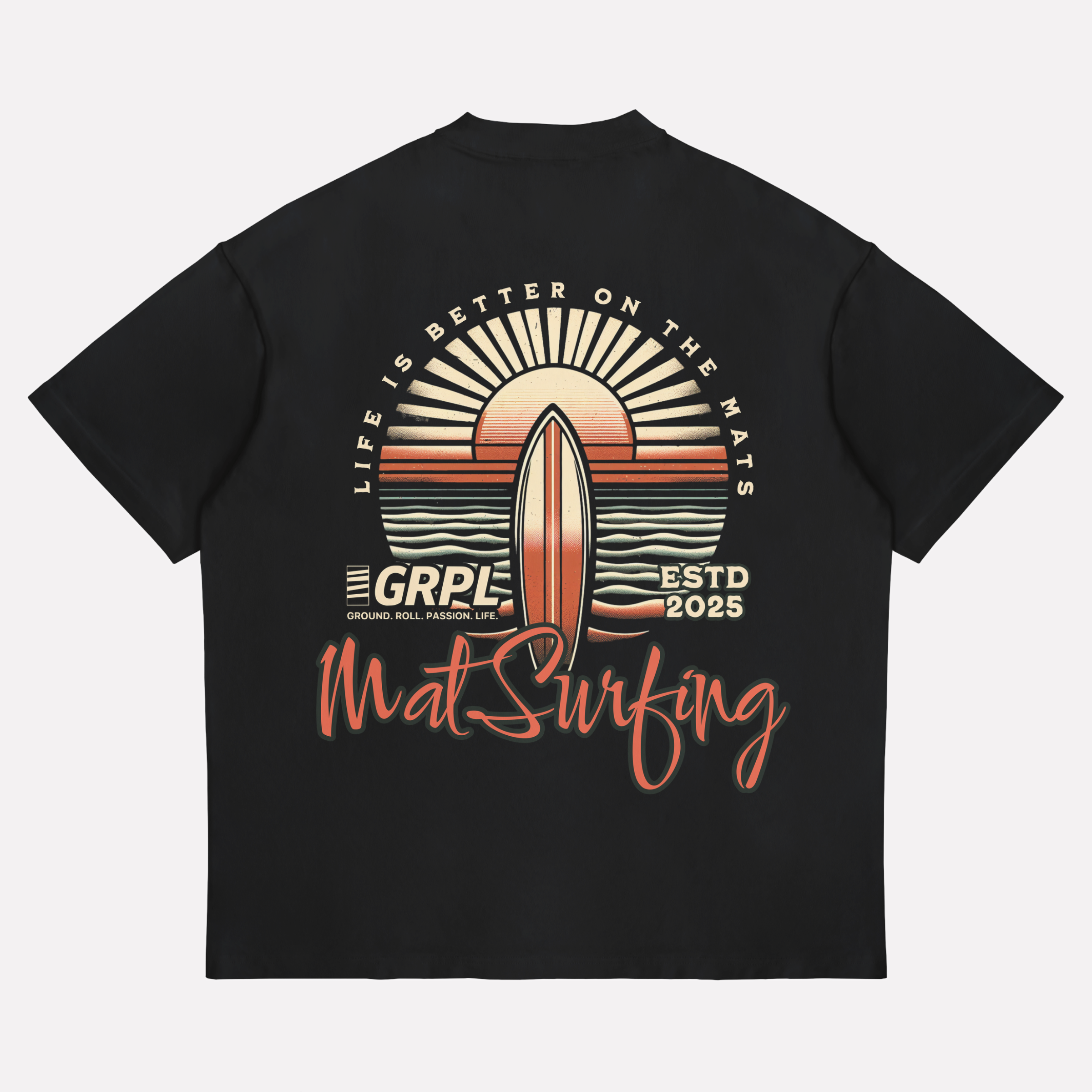 "Mat Surfing" Heavy Oversized Shirt