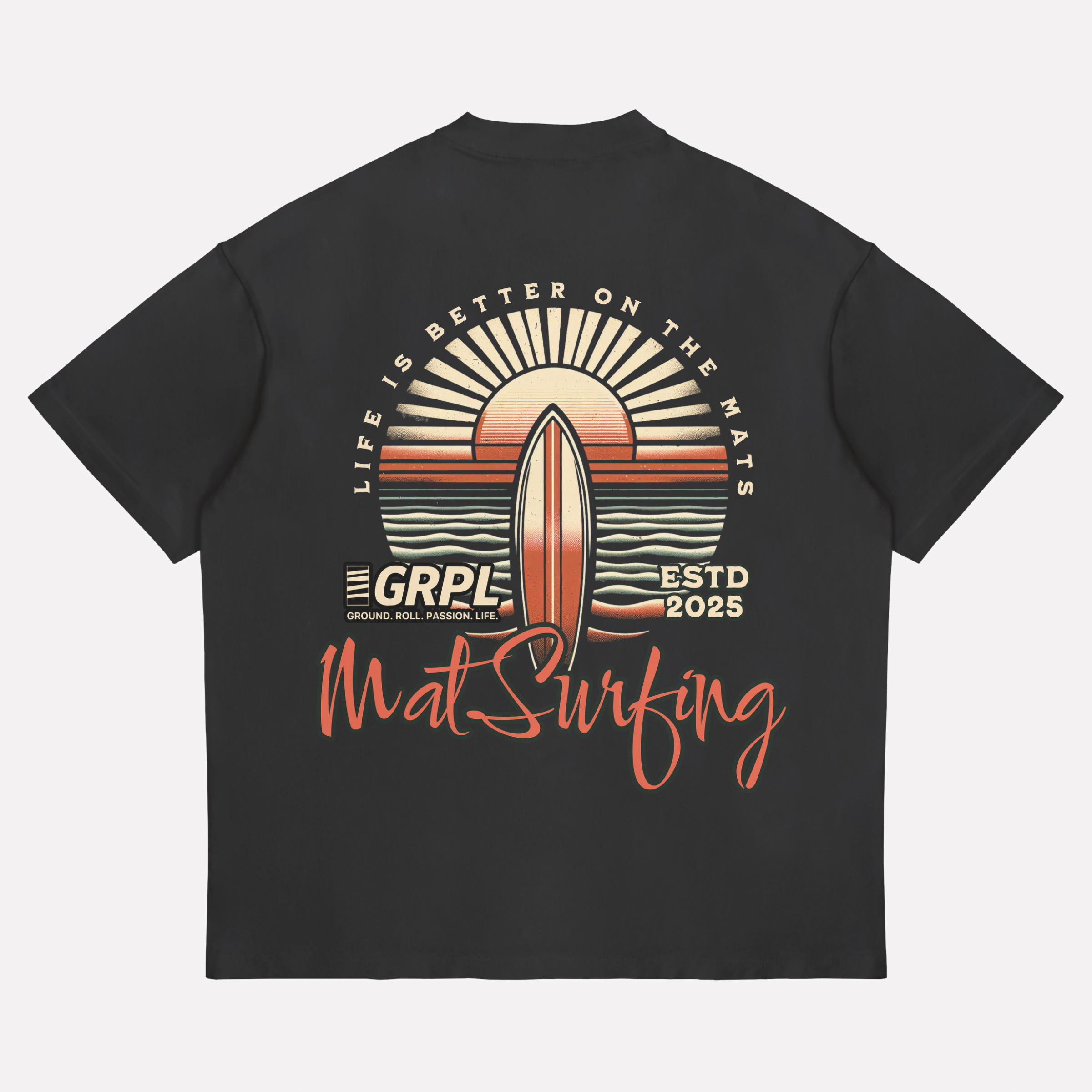 "Mat Surfing" Heavy Oversized Shirt